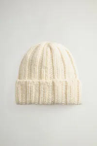 Čapica Woolrich Chunky Beanie Milky Cream