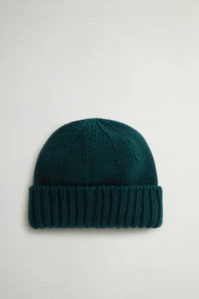 Čapica Woolrich Merino Wool Logo Beanie Ponderosa Pine