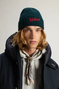 Čapica Woolrich Merino Wool Logo Beanie Ponderosa Pine