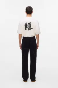 Nohavice Karl Lagerfeld Corduroy Pants Black