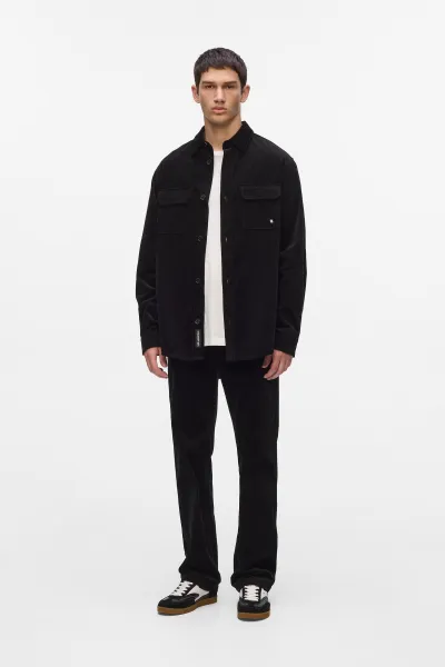 Nohavice Karl Lagerfeld Corduroy Pants Black
