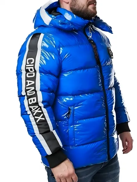 Pánska bunda CIPO & BAXX CJ191 BLUE Farba: Modrá, Konfekčná veľkosť: M