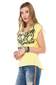 Dámske tričko CIPO & BAXX WT233 YELLOW Farba: Žltá, Konfekčná veľkosť: L