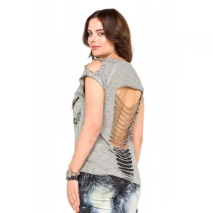 Dámske tričko CIPO & BAXX WT237 GREY Farba: Sivá, Konfekčná veľkosť: L