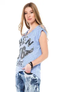 Dámske tričko CIPO & BAXX WT237 INDIGO Farba: Modrá, Konfekčná veľkosť: M
