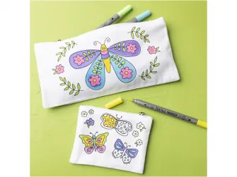 Creativ Company Kreatívna sada Mini Craft Kit Textile Colouring Butterflies