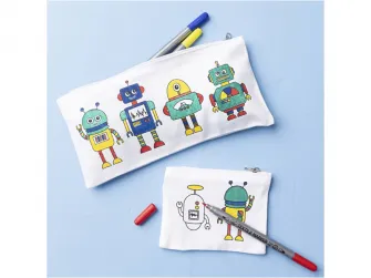 Creativ Company Kreatívna sada Mini Craft Kit Textile Colouring Robot