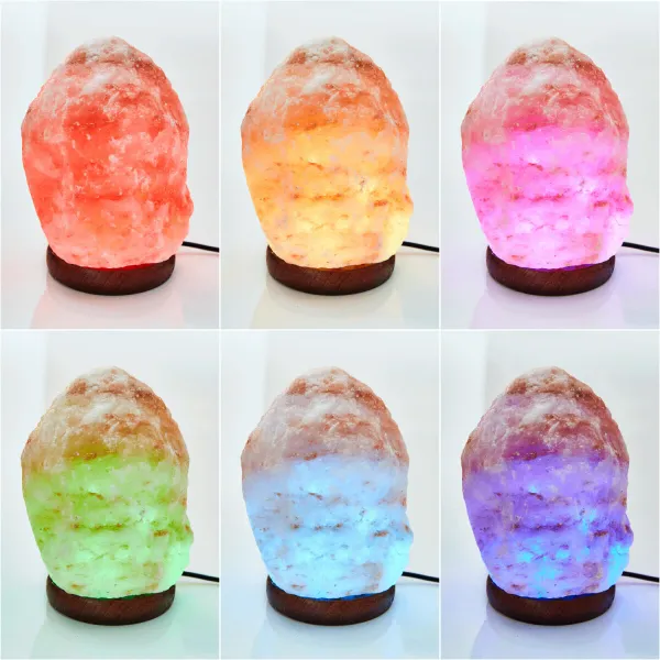 Himalájska soľná lampa so zmenou farieb