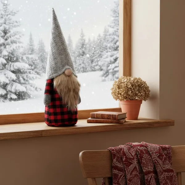 Tutumi Vianočný škriatok 055 - 50 cm červeno-šedý