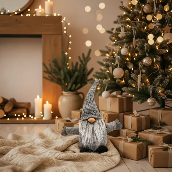 Tutumi Vianočný škriatok ELF 045 - 35 cm sivý
