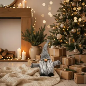 Tutumi Vianočný škriatok ELF 045 - 35 cm sivý