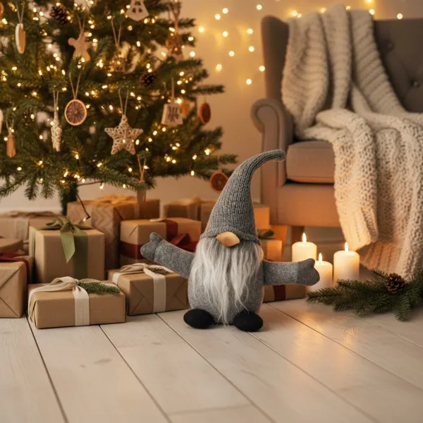 Tutumi Vianočný škriatok ELF 045 - 35 cm sivý