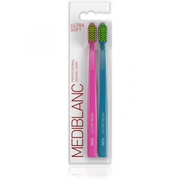 MEDIBLANC 5490 Ultra Soft zubné kefky ultra soft Pink, Blue 2 ks