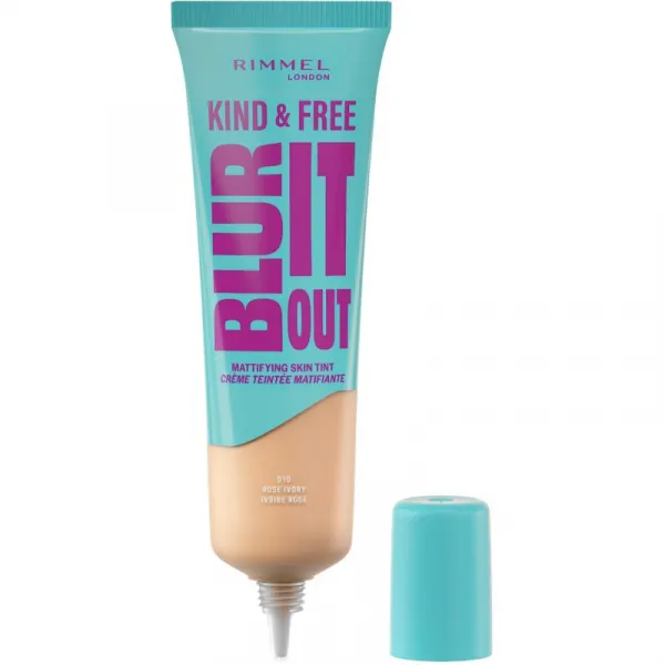 Rimmel Kind & Free Blur It Out ľahký hydratačný make-up SPF 20 odtieň 010 Rose Ivory 30 ml