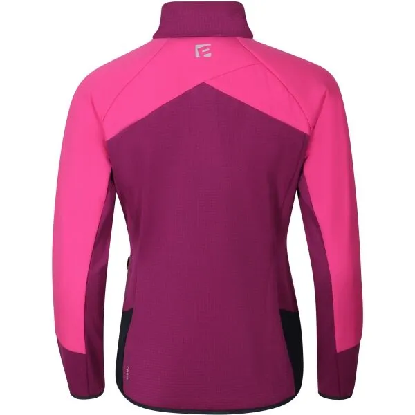 PROGRESS ERIKA HYBRID MIDLAYER Dámska hybridná mikina s merinom, ružová, veľkosť