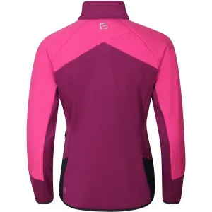 PROGRESS ERIKA HYBRID MIDLAYER Dámska hybridná mikina s merinom, ružová, veľkosť