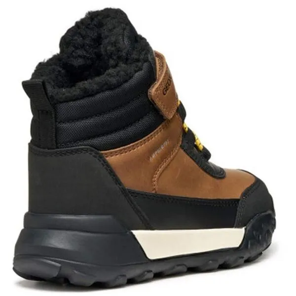 Geox J TREKKYUP B ABX Detská zimná obuv, hnedá, veľkosť