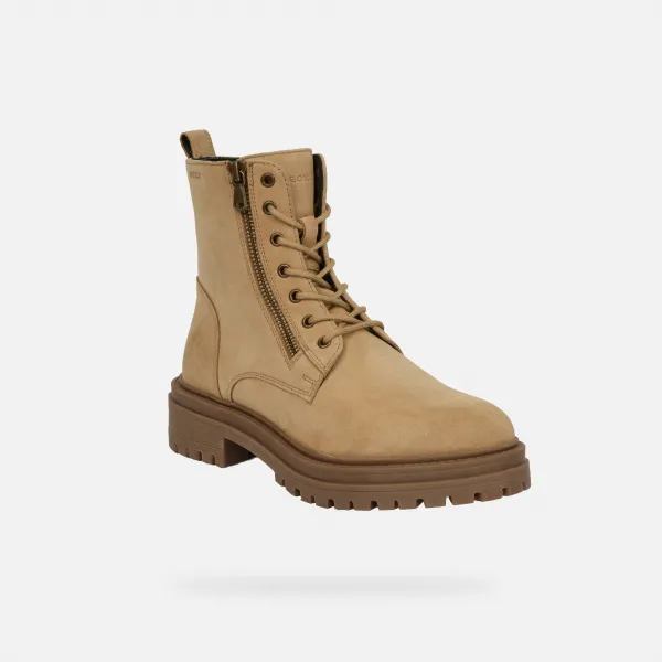 Beige women's ankle boots Geox Iridea - Women's