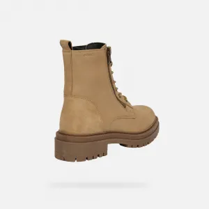 Beige women's ankle boots Geox Iridea - Women's