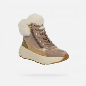 Beige Geox Diamanta Women's Ankle Boots - Ladies