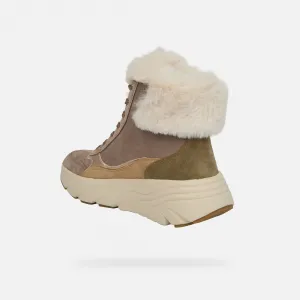Beige Geox Diamanta Women's Ankle Boots - Ladies