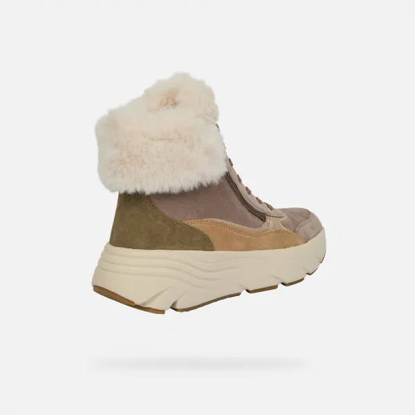 Beige Geox Diamanta Women's Ankle Boots - Ladies