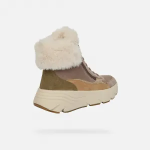 Beige Geox Diamanta Women's Ankle Boots - Ladies