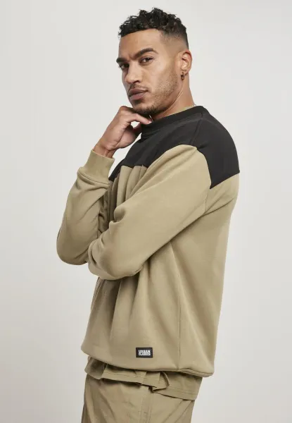 Top Block Crewneck Khaki/Black