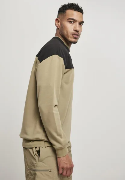 Top Block Crewneck Khaki/Black