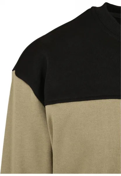 Top Block Crewneck Khaki/Black