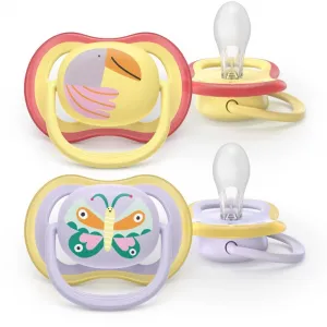 Philips AVENT Cumlík Ultra air fialová/žltá 0-6m obrázok dievča 2ks