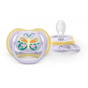 Philips AVENT Cumlík Ultra air fialová/žltá 0-6m obrázok dievča 2ks