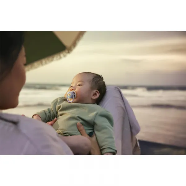 Philips AVENT Cumlík Ultra air fialová/žltá 0-6m obrázok dievča 2ks