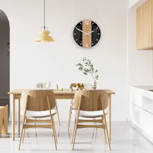 ModernClock Bambusové nástěnné hodiny Primo 30 cm hnědé/černé