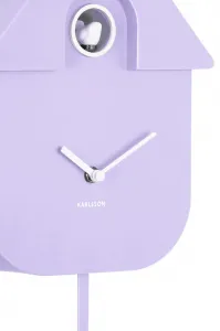 Nástenné hodiny Karlsson Modern Cuckoo fialová farba