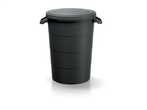 Prosperplast Plastová nádoba s úchyty Smooth II černá, varianta 80 l