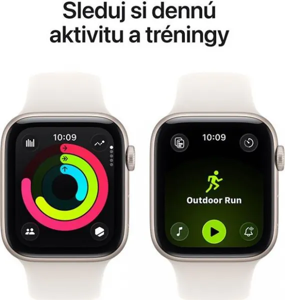Apple Watch SE 3 GPS + Cellular 40mm Starlight Aluminium Case with Starlight Sport Band - M/L, MEP74MP/A