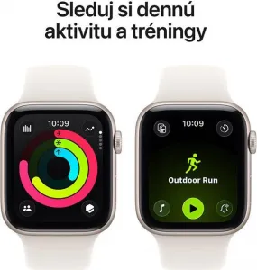 Apple Watch SE 3 GPS + Cellular 40mm Starlight Aluminium Case with Starlight Sport Band - M/L, MEP74MP/A