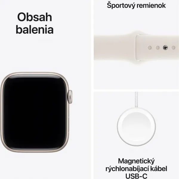 Apple Watch SE 3 GPS + Cellular 40mm Starlight Aluminium Case with Starlight Sport Band - M/L, MEP74MP/A