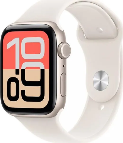 Apple Watch SE 3 GPS + Cellular 40mm Starlight Aluminium Case with Starlight Sport Band - M/L, MEP74MP/A