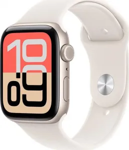 Apple Watch SE 3 GPS + Cellular 40mm Starlight Aluminium Case with Starlight Sport Band - M/L, MEP74MP/A