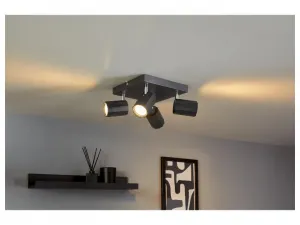 Livarno home Stropné svietidlo (stropné bodové svietidlo, čierne)