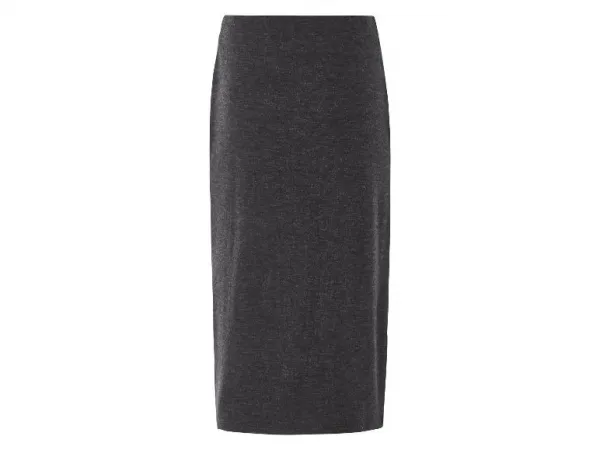 esmara® Dámska midi pletená sukňa (čierna, M (40/42))
