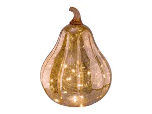 Livarno home Dekoratívna LED tekvica (zlatá/vysoká)