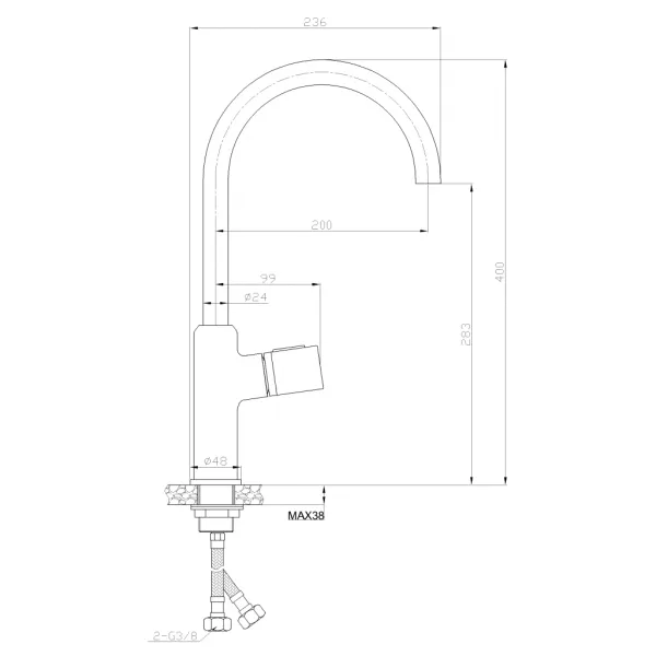 INVENA INVENA - Batéria drezová GABRO PLUS TREND chróm BZ-3P-001-V