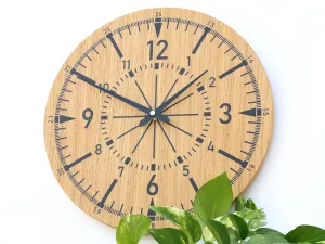 ModernClock Drevené nástenné hodiny Avatar 33 cm dub prírodný/čierny