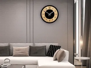 ModernClock Drevené nástenné hodiny Tokio 33 cm dub prírodný/čierny