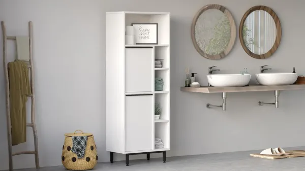 Kúpeľňová skrinka Houseland Dolby biela