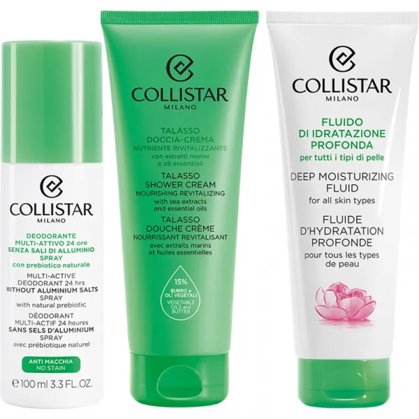 Collistar Deep Moisturizing Fluid Travel Kit cestovná sada pre dehydratovanú suchú pleť