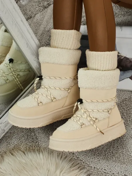 Resti Women's snow boots Quill Haven cream